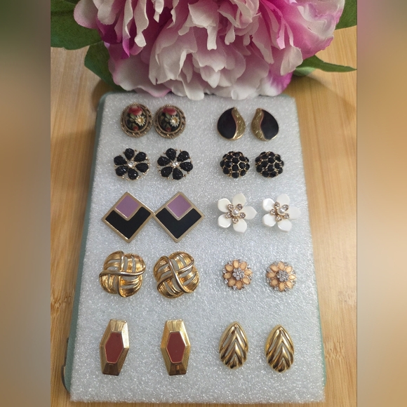 Jewelry - Vintage & Modern Post Back Earrings Bundle Lot of 10 Sets